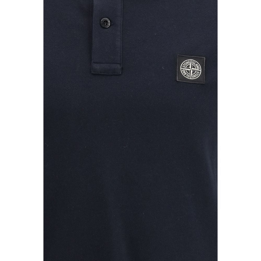 Blue Cotton Polo Shirt