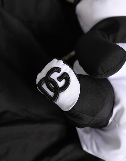 Men Black Polyester Panda Stuffed Ecobag Bag