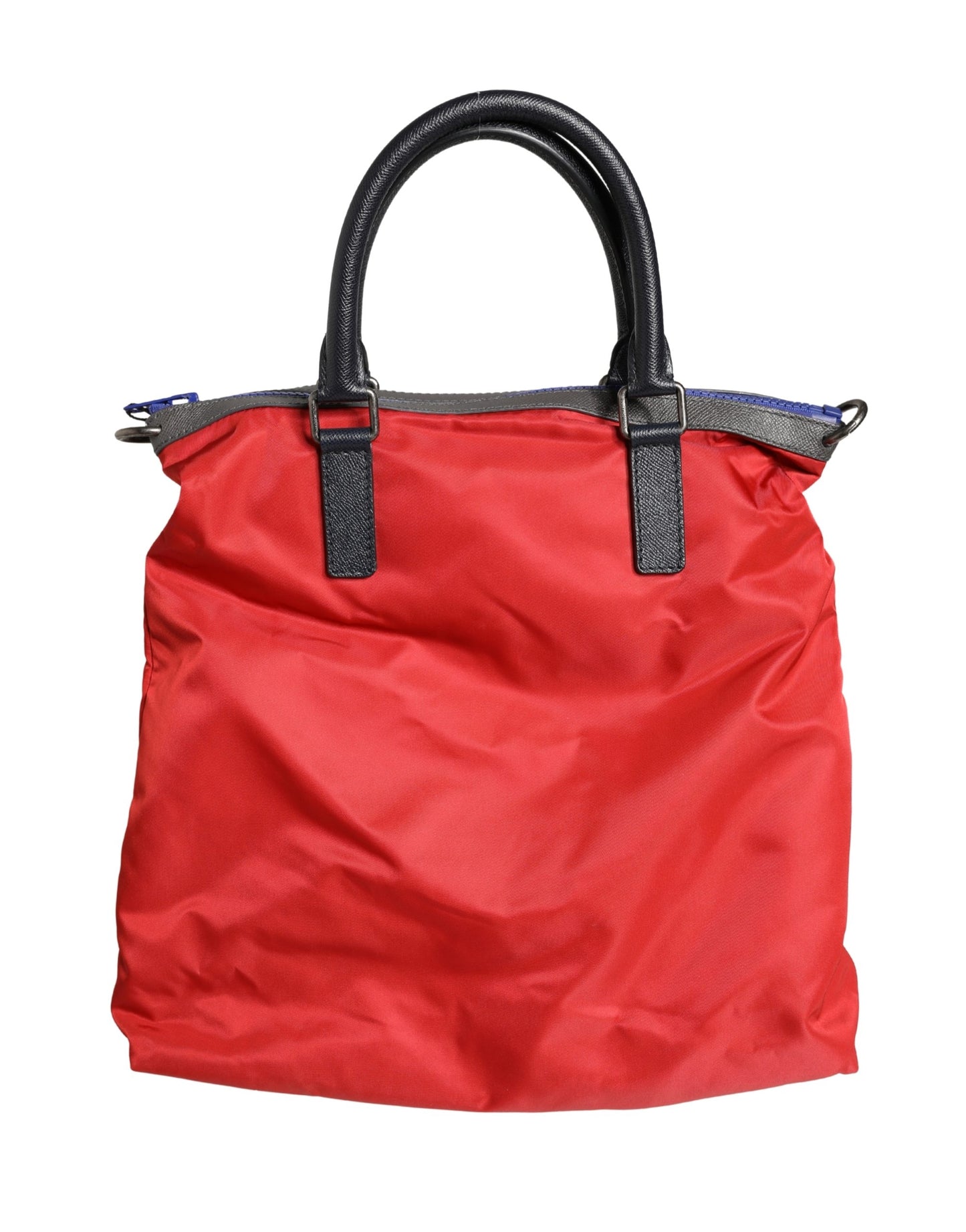 Red Nylon Multiple Compartments Tote Shoulder Borse Bag