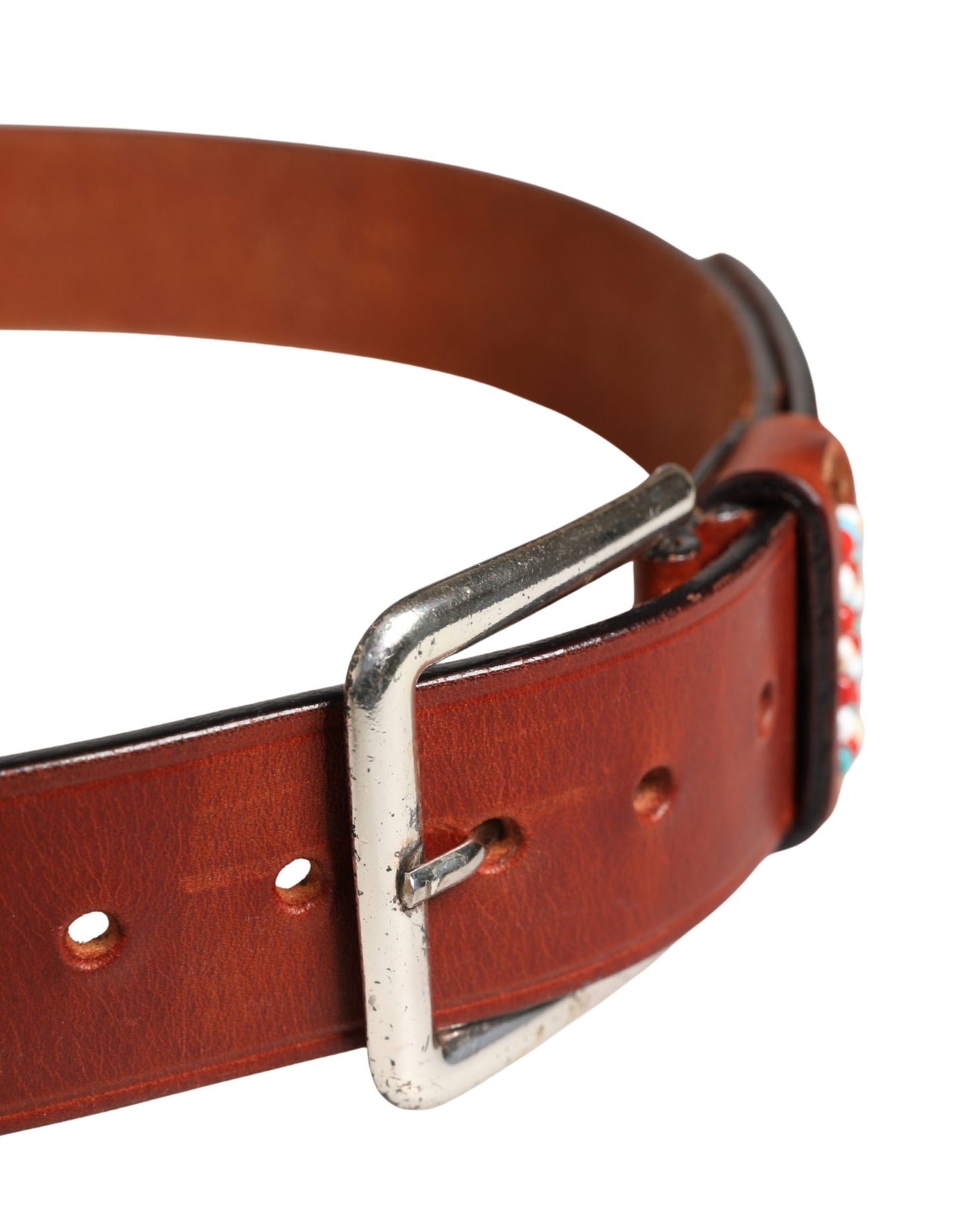 Bordeaux Wide Leather Waist Gold Silver Buckle Belt