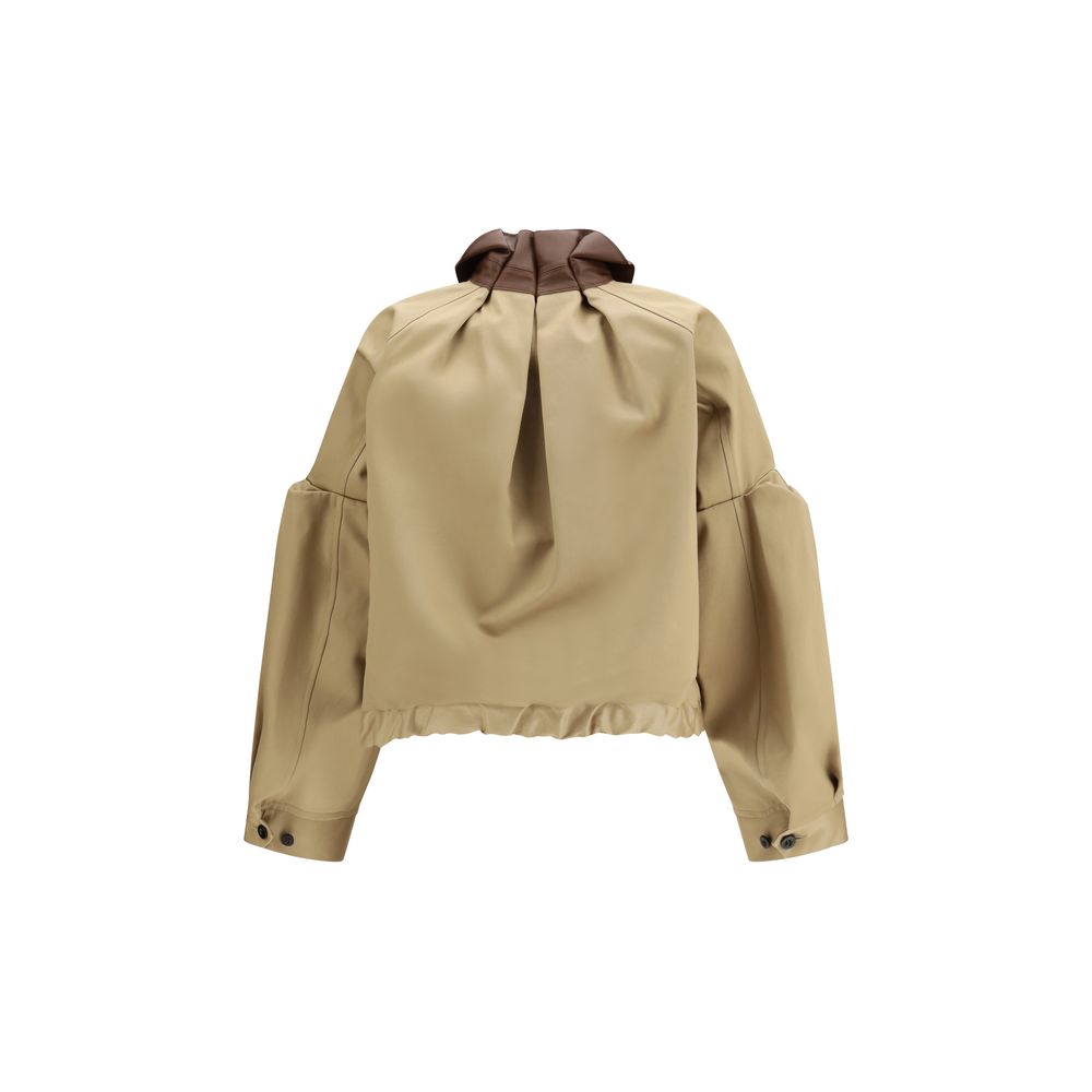 Beige Cotton Bomber