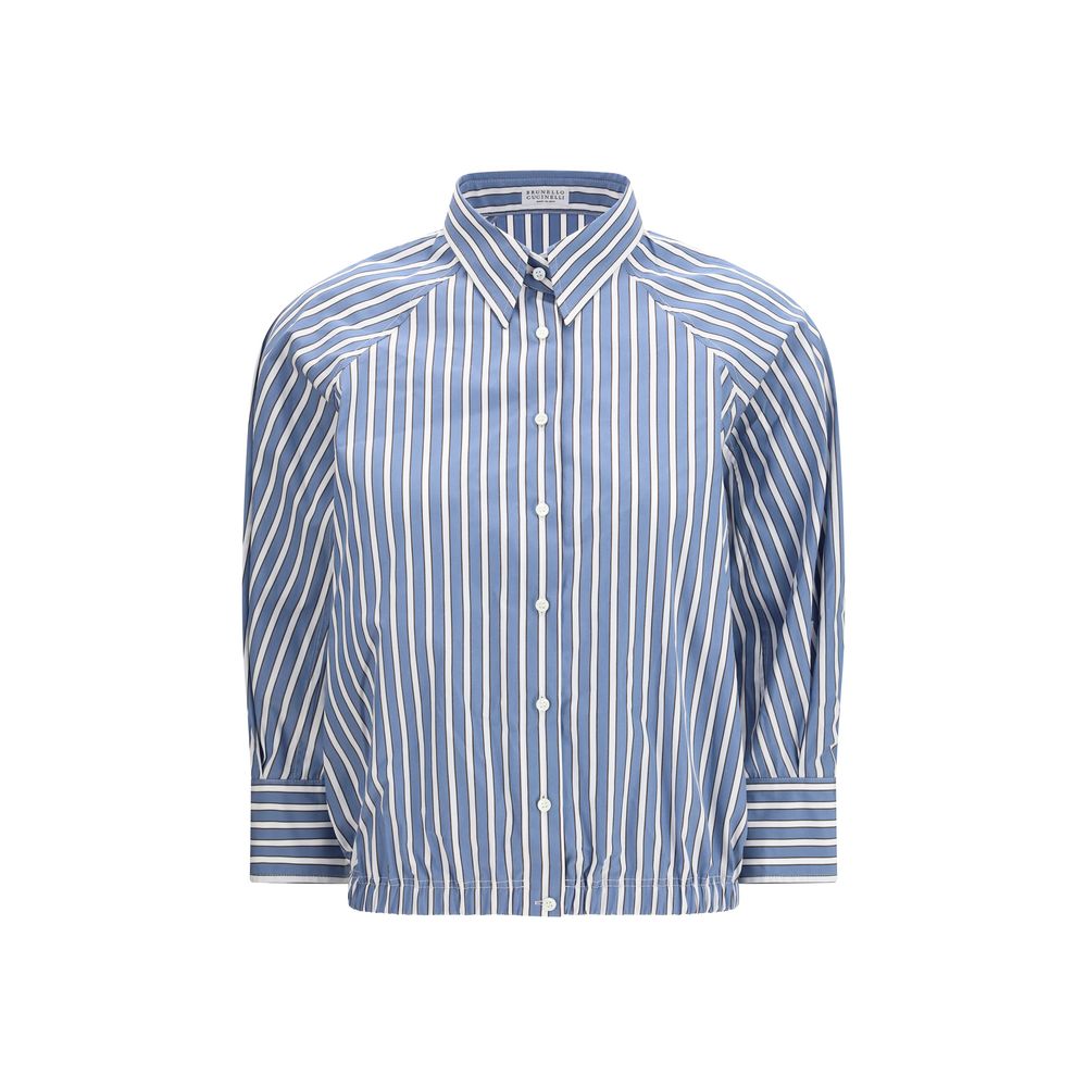 Blue Cotton Pattern Shirt