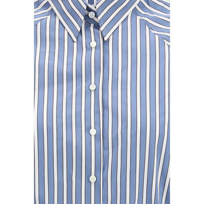 Blue Cotton Pattern Shirt