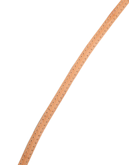 White Leather Skinny Gold Metal Buckle Belt