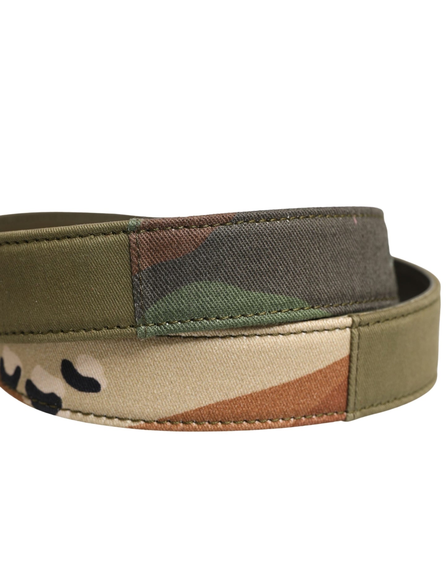 Green Camouflage Devotion Metal Buckle Belt