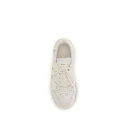 Gray Calf Leather Bos Taurus Low Top Sneakers