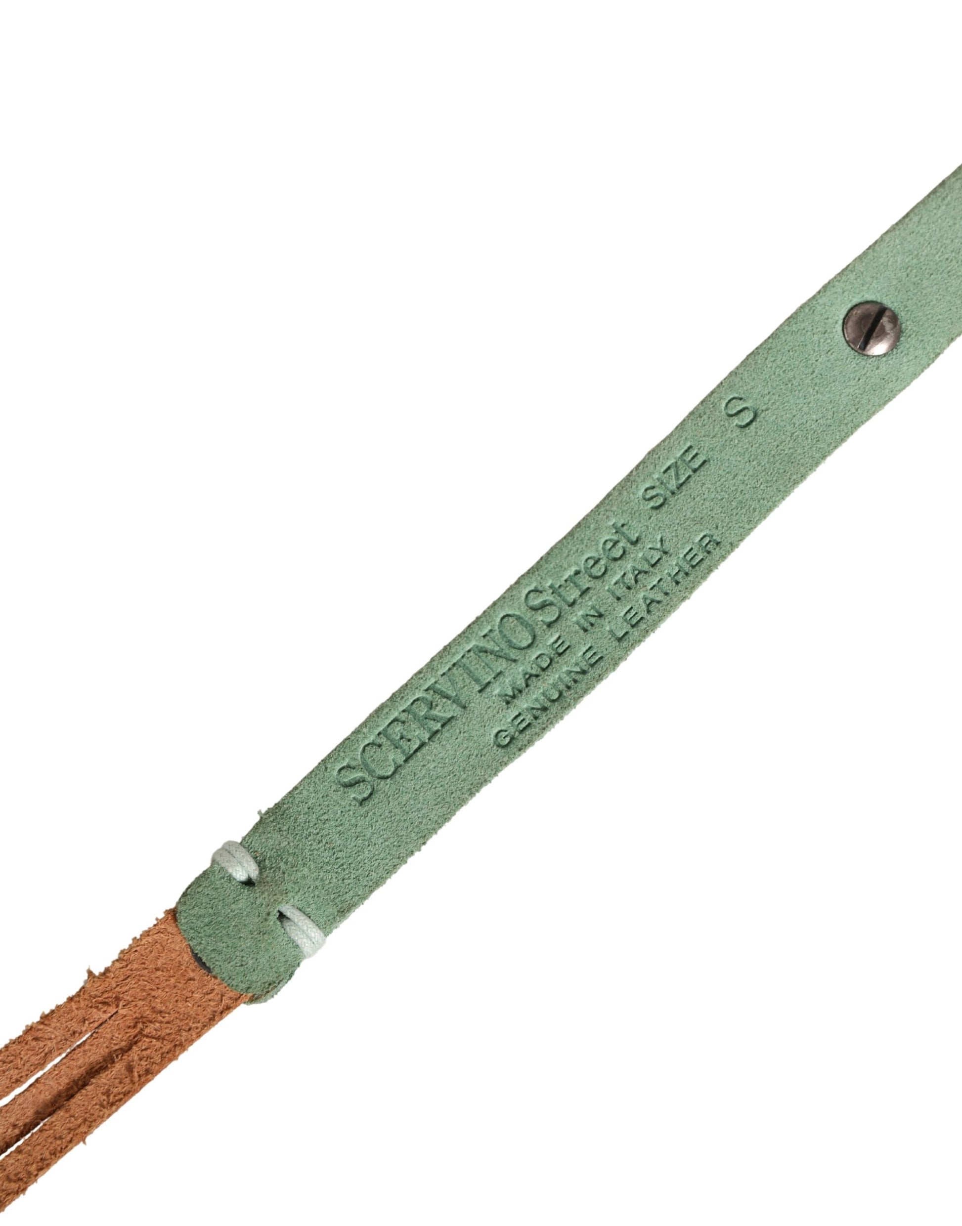 Brown Leather Silver Tone Buckle Waist Belt