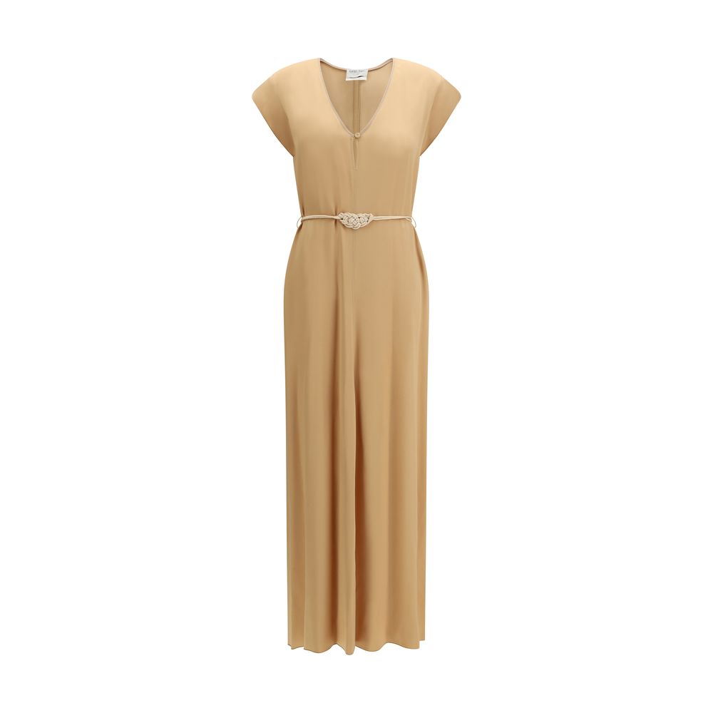 Orange Viscose Casual Dress