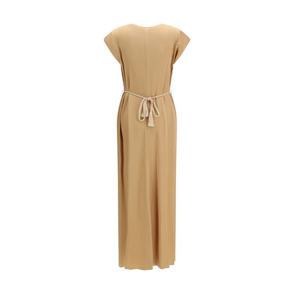 Orange Viscose Casual Dress