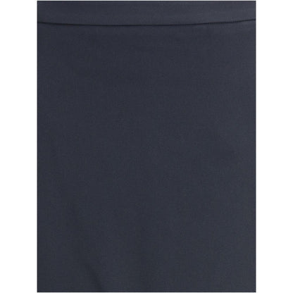 Black Viscose Midi Skirt