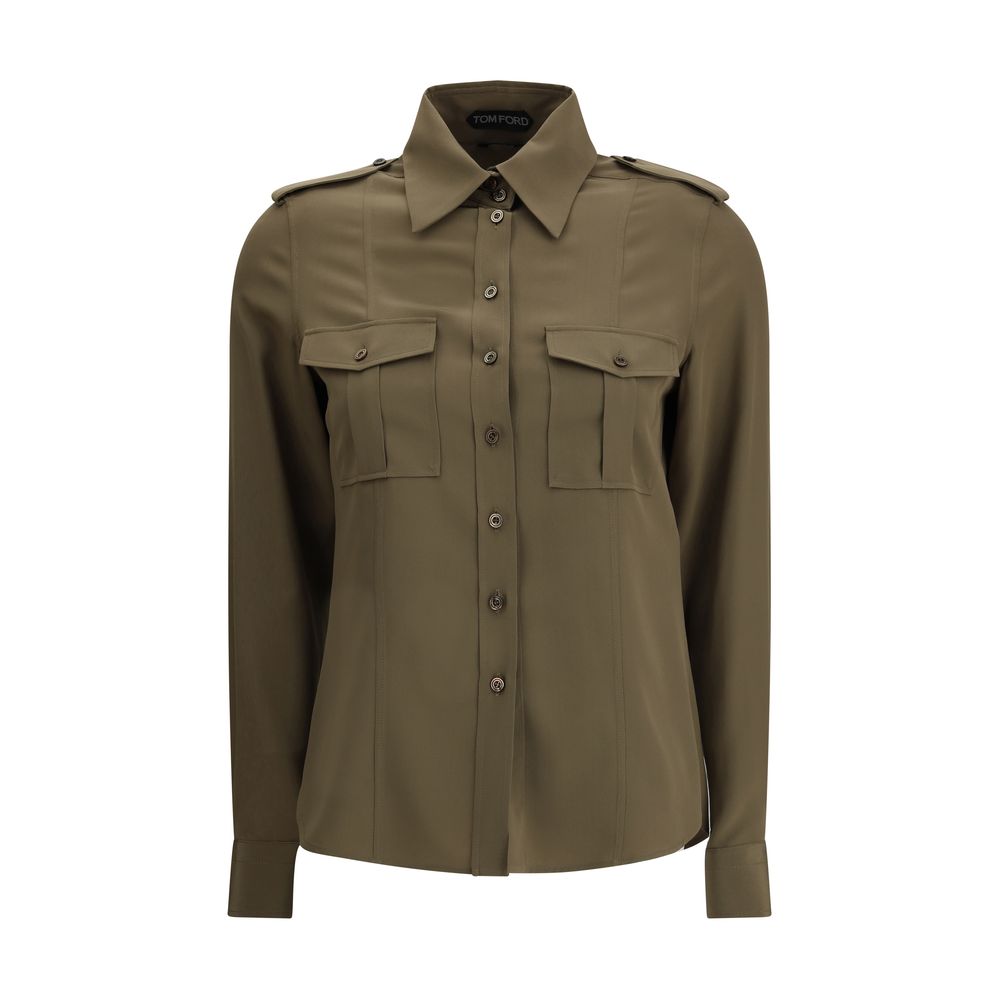 Bicolor Silk Dress Shirt