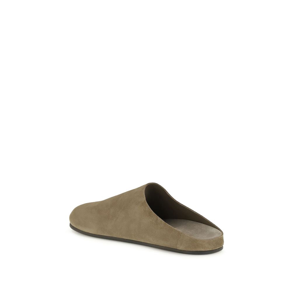 Beige Calf Leather Bos Taurus Mules