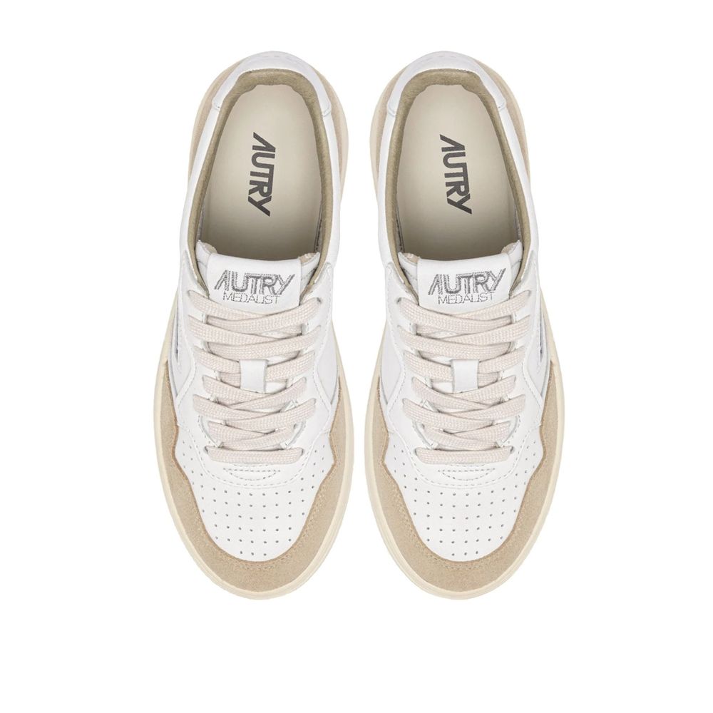 White Goatskin Sneakers