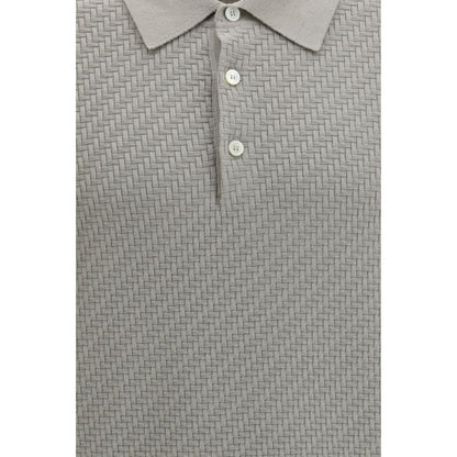 Beige Cotton Polo Shirt