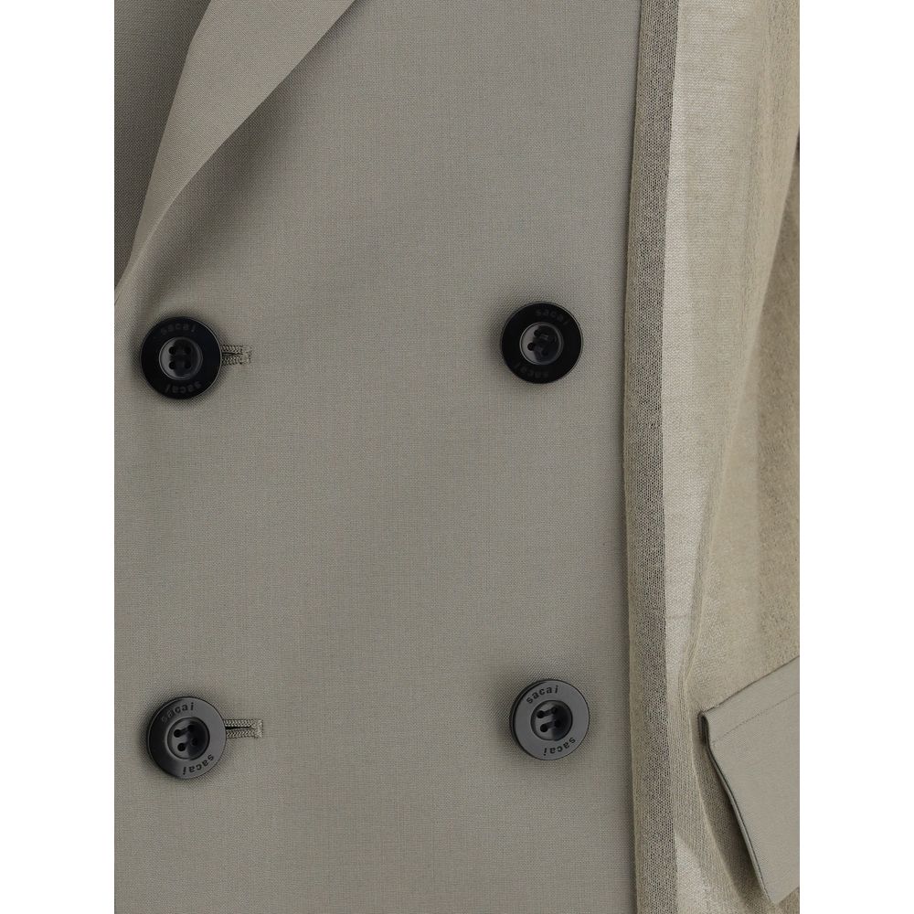 Bicolor Cotton Blazer