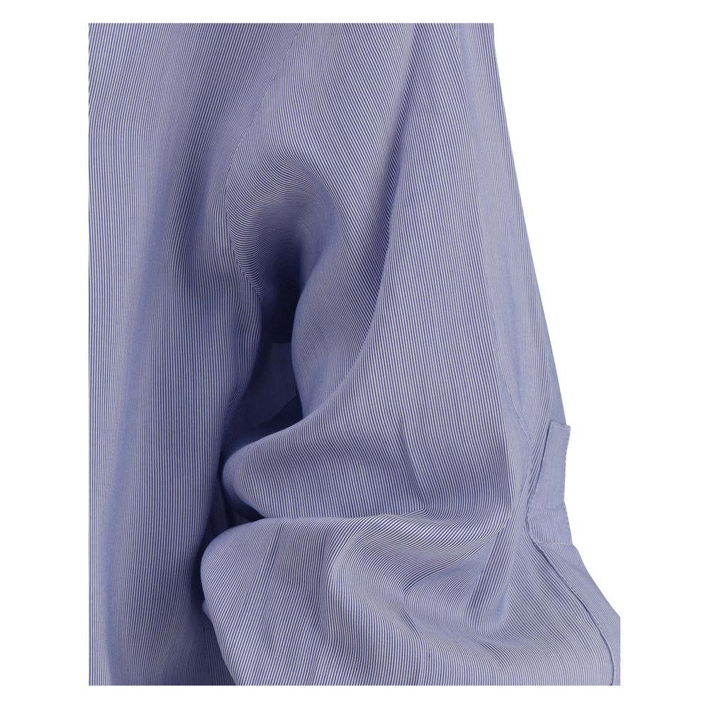 Blue Silk Pattern Shirt