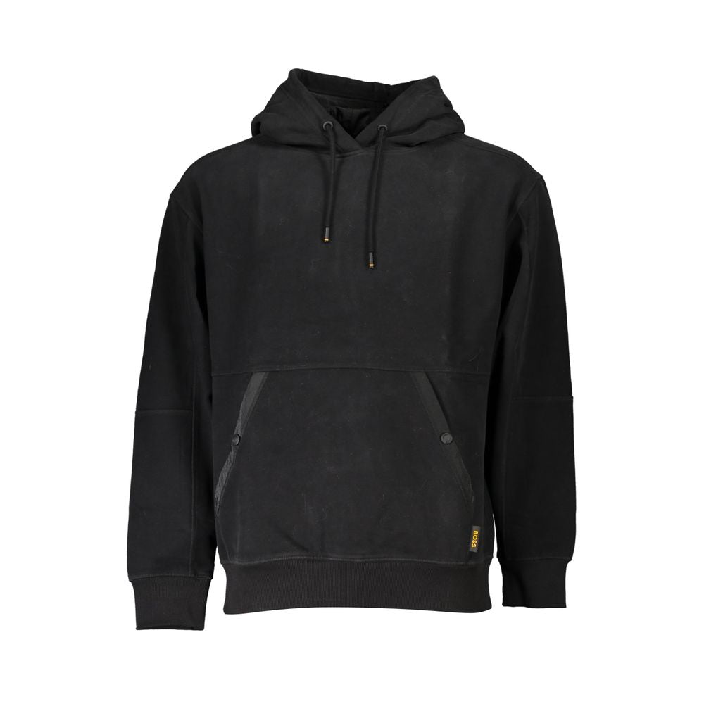 Black Cotton Mens Sweatshirt
