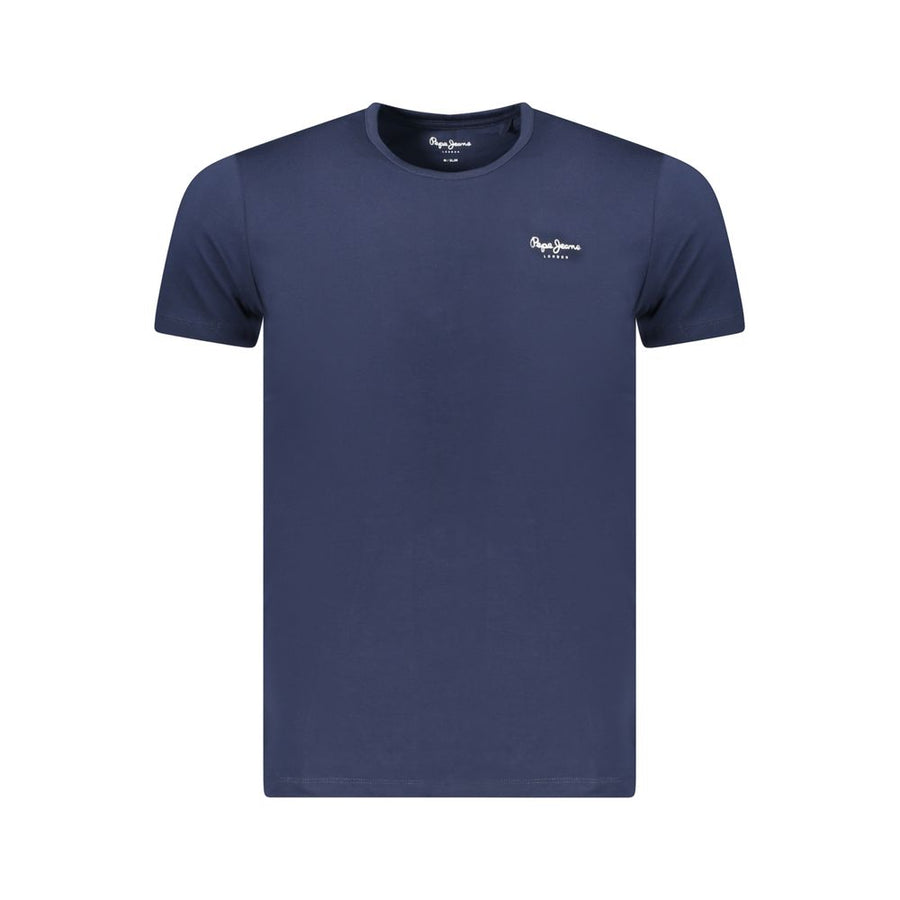 Blu Cotton Men T-Shirt