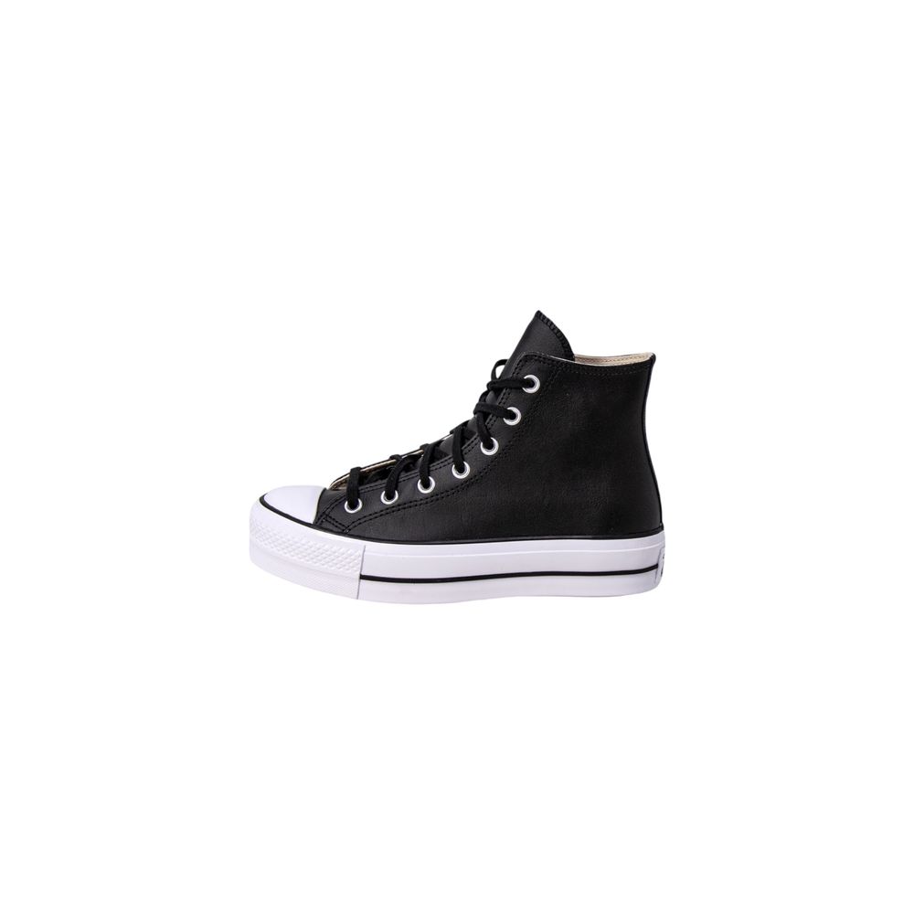 Black Polyethylene Platform Sneakers