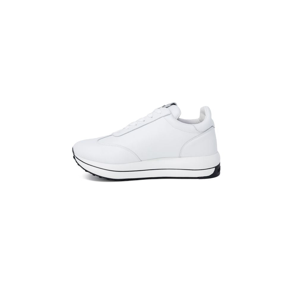 White Leather Low Top Sneakers