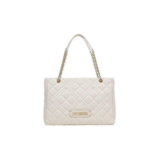 Beige Polyethylene Handbag