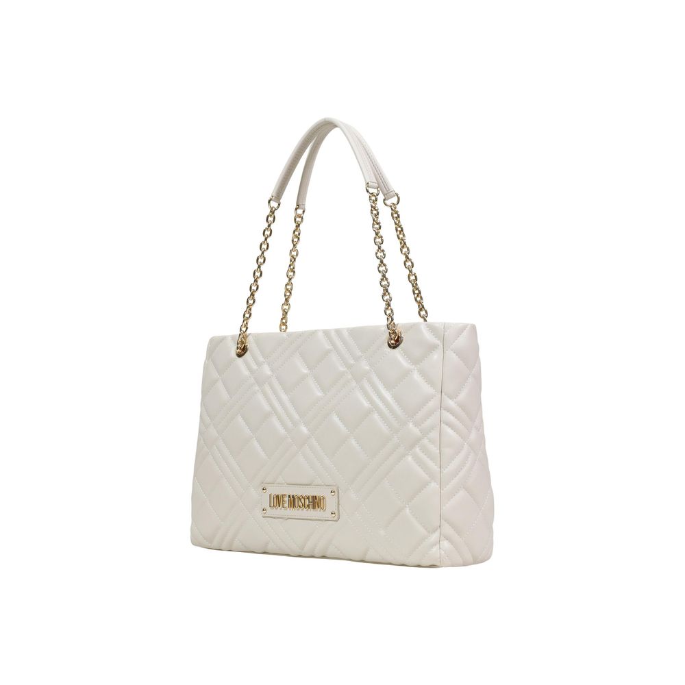 Beige Polyethylene Handbag