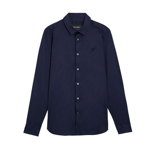 Blue Cotton Dress Shirt