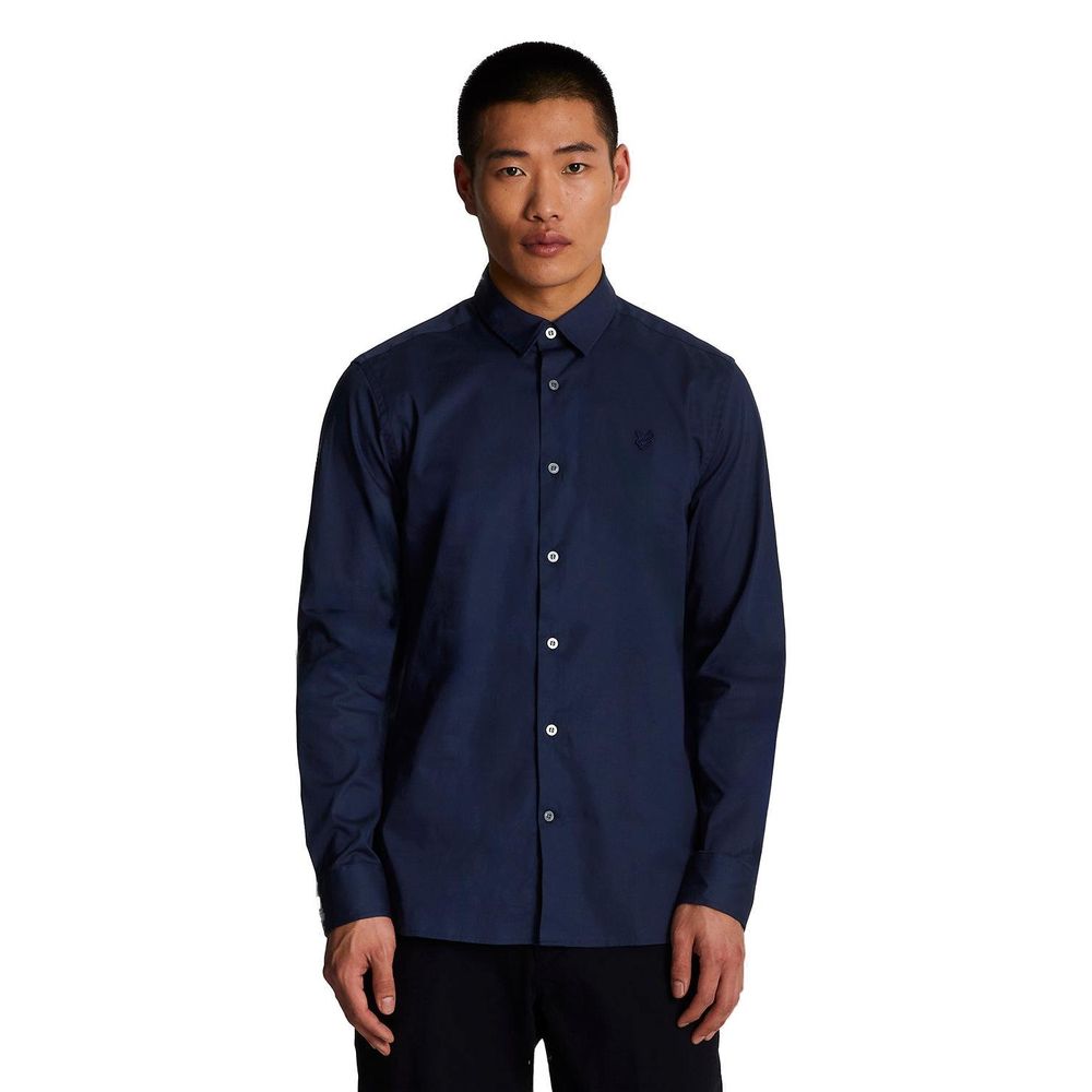 Blue Cotton Dress Shirt