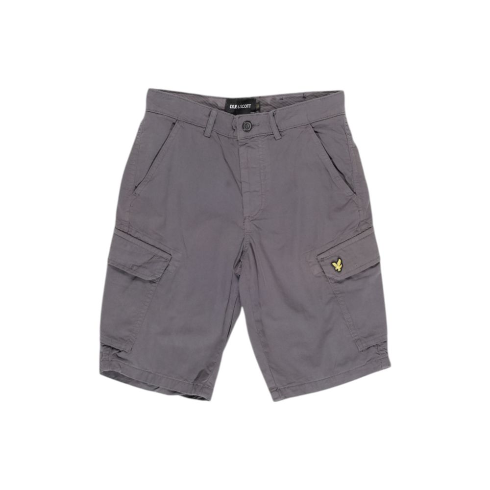 Gray Cotton Bermuda Shorts
