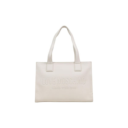 Beige Polyethylene Handbag