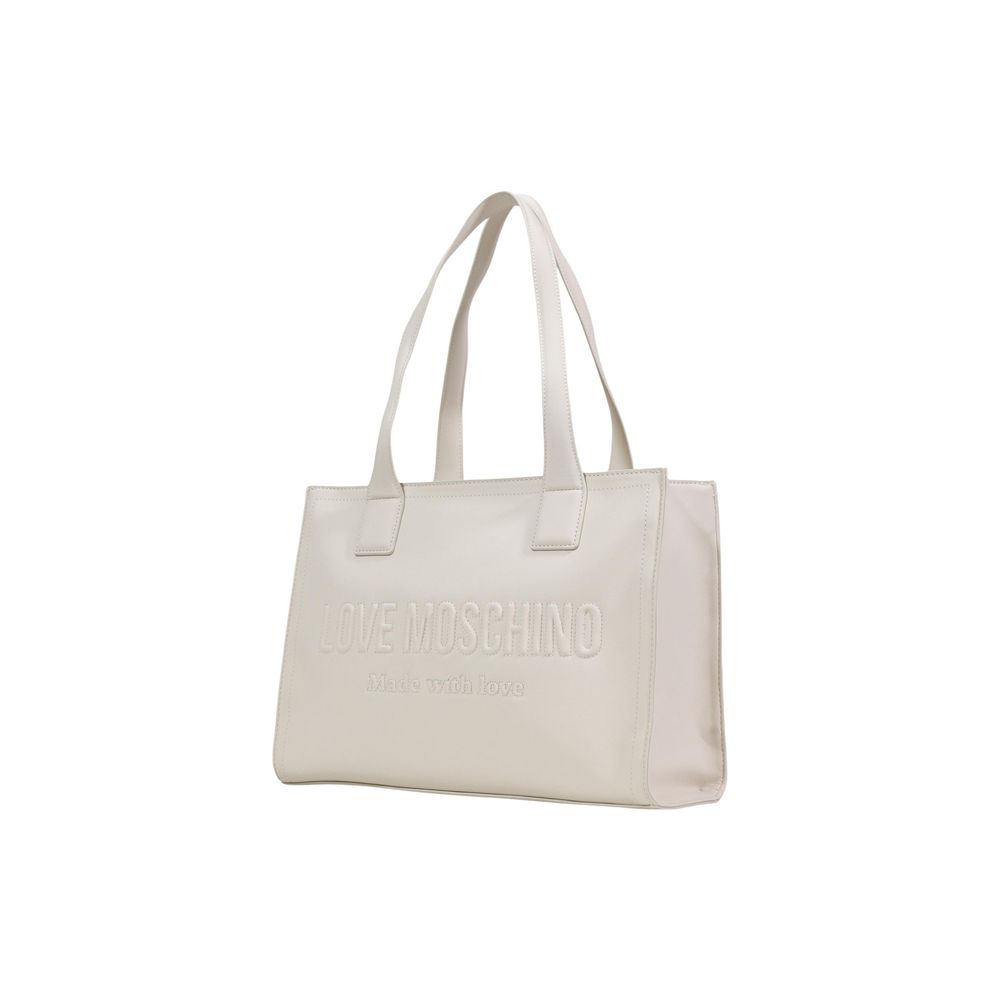 Beige Polyethylene Handbag