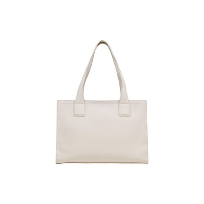 Beige Polyethylene Handbag