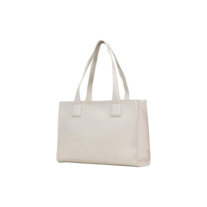Beige Polyethylene Handbag