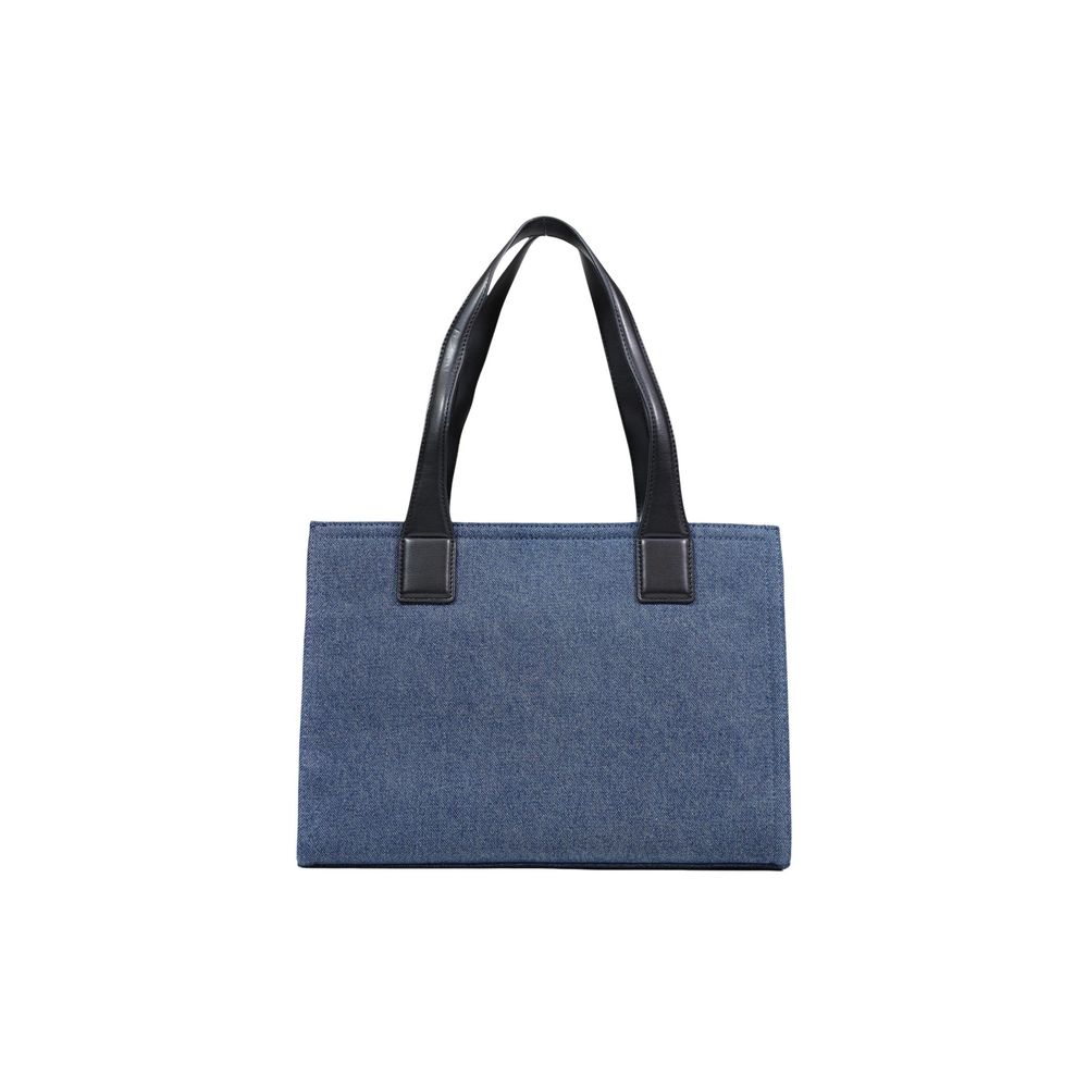 Blue Cotton Handbag