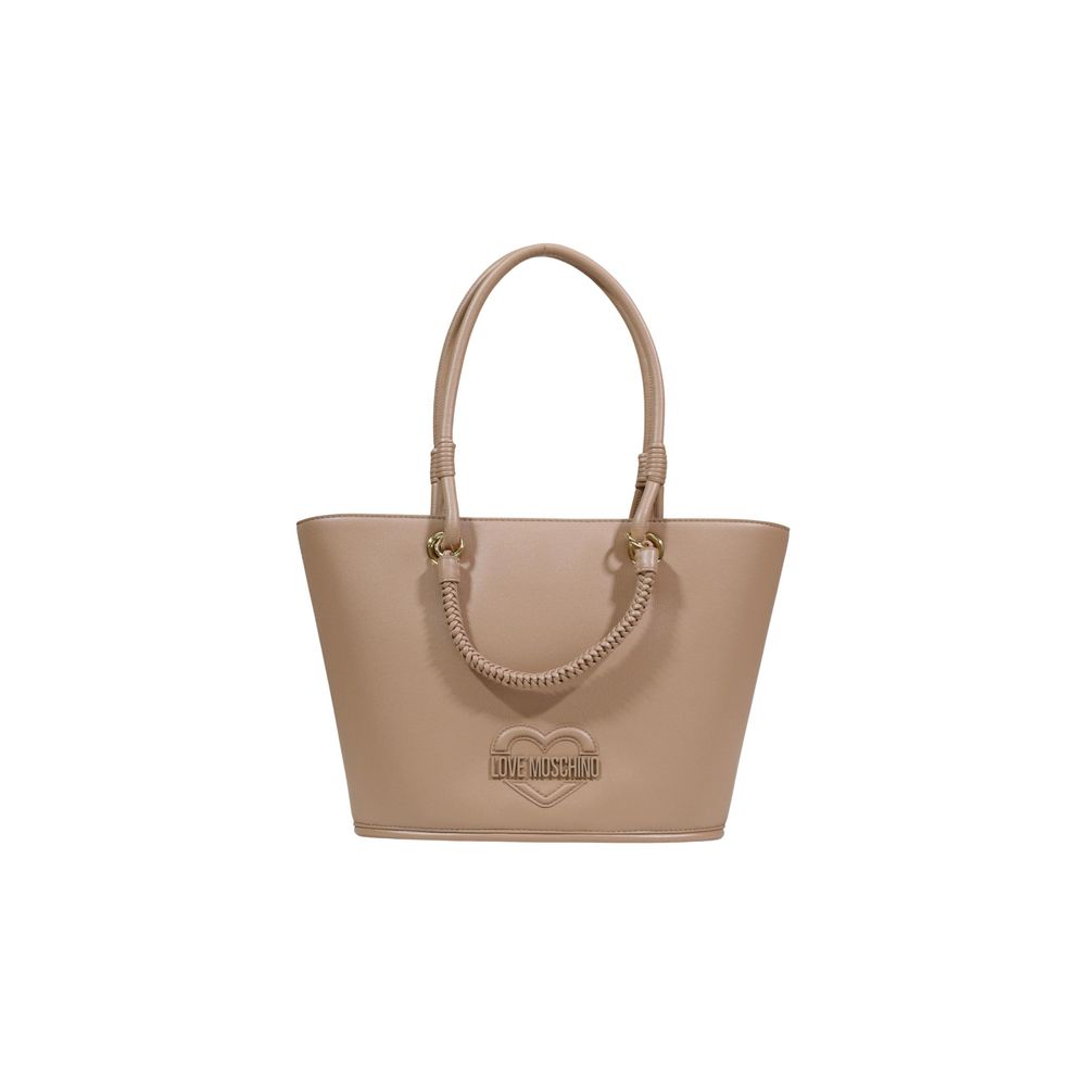 Beige Polyethylene Handbag