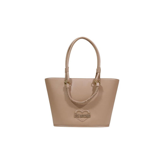 Beige Polyethylene Handbag