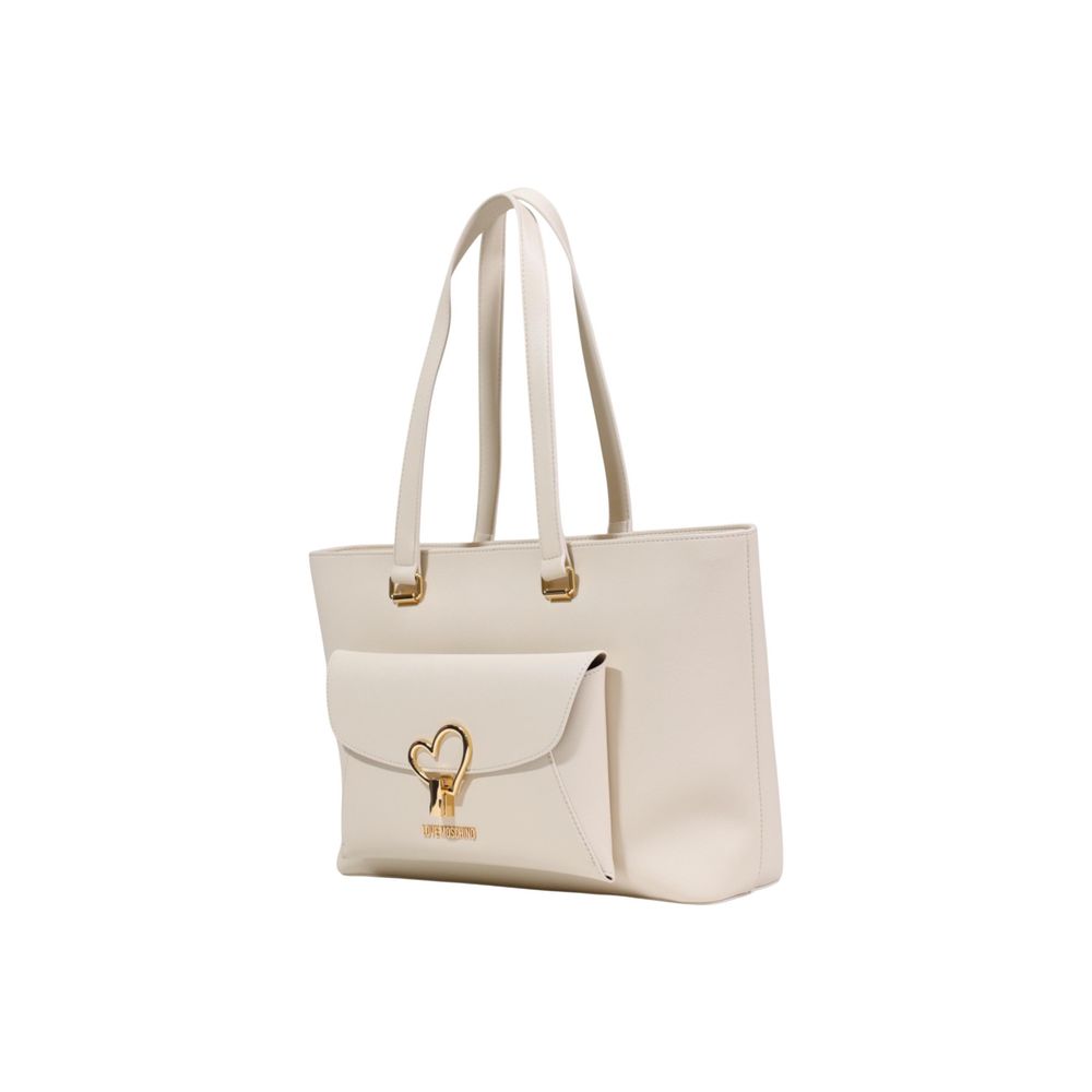 Beige Polyethylene Handbag