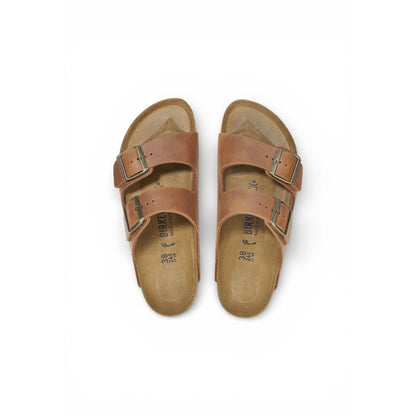 Brown Leather Flat Sandals