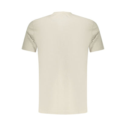 Beige Cotton Men T-Shirt