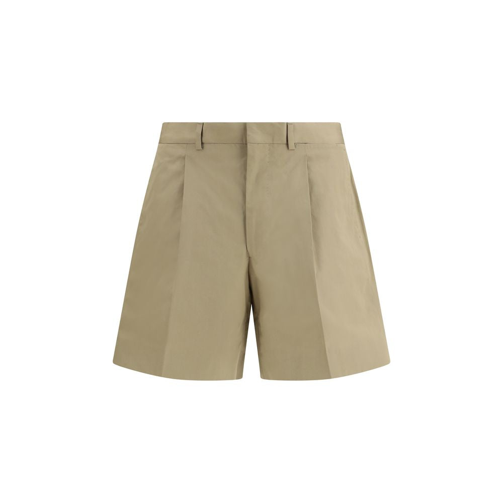 Beige Cotton Shorts