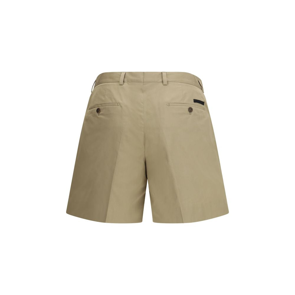 Beige Cotton Shorts