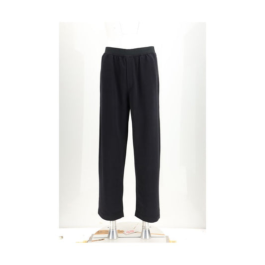 Black Cotton Athletic Pants