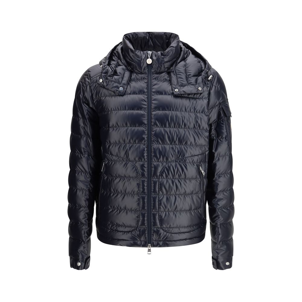 Blue Polyamide Full-Length Jacket