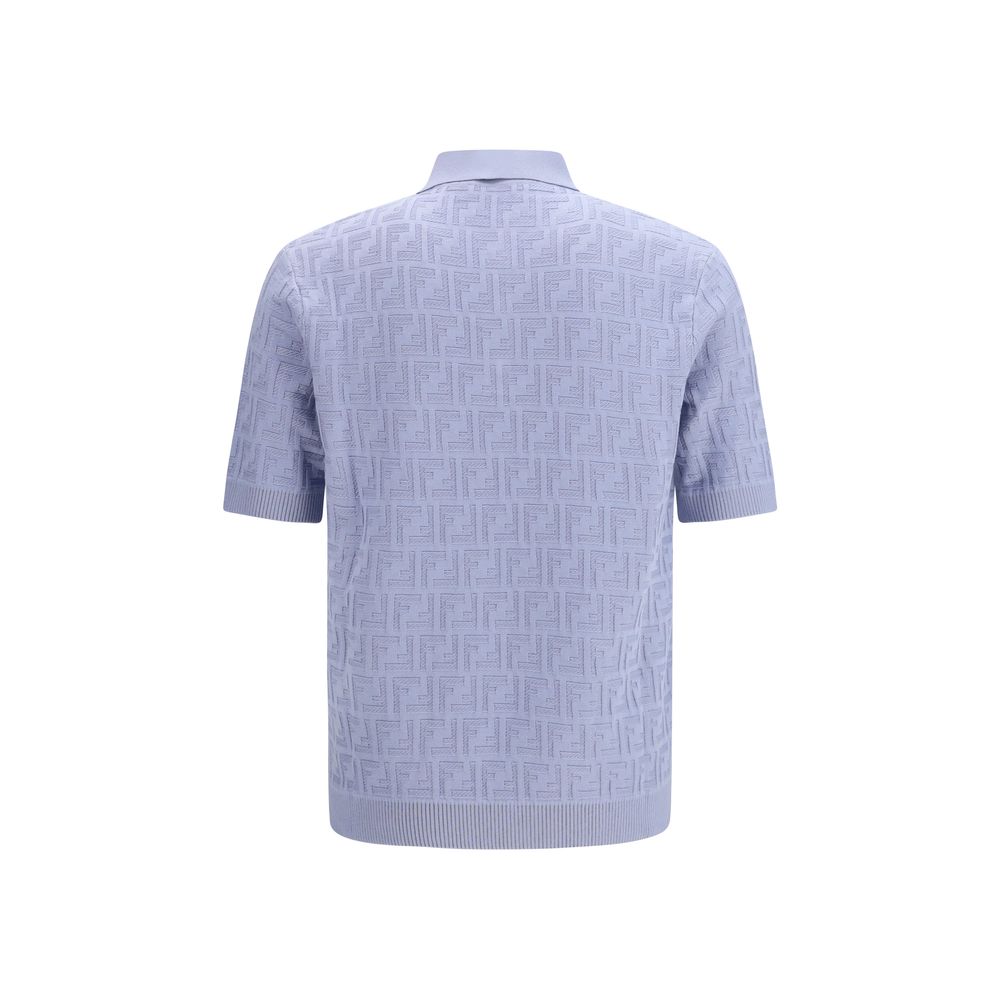 Blue Cotton Polo Shirt