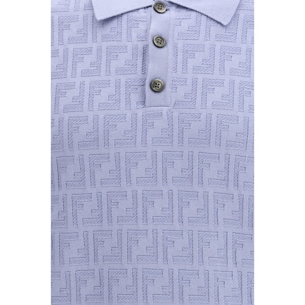 Blue Cotton Polo Shirt