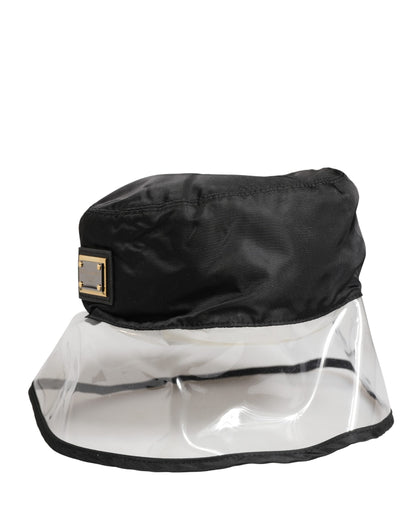 Men Black Plastic Fisherman Bucket Capello Hat