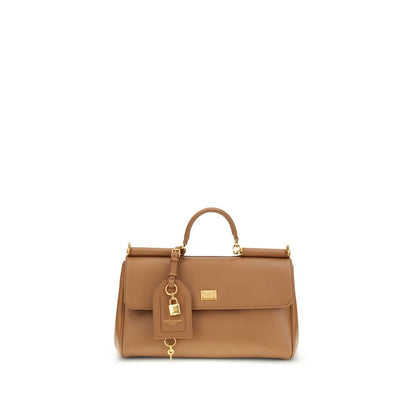 Beige Calf Leather Bos Taurus Shoulder Bag