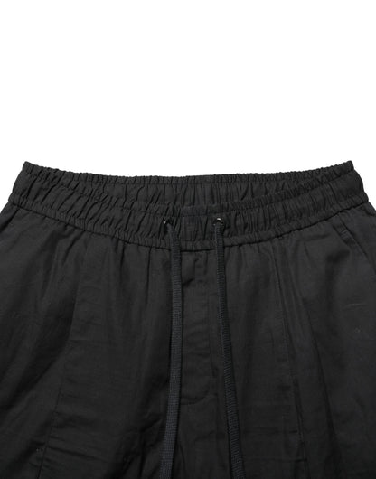 Black Cotton Skinny Men Jogger Trouser Pants