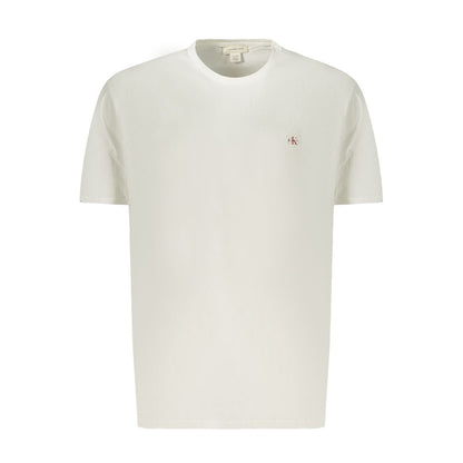 White Cotton Men T-Shirt
