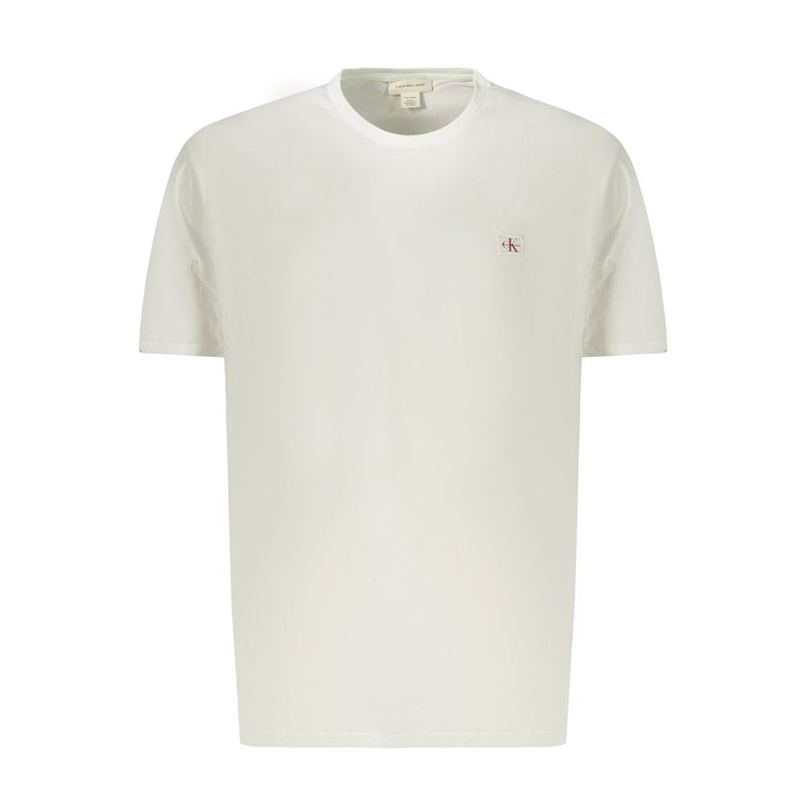 White Cotton Men T-Shirt